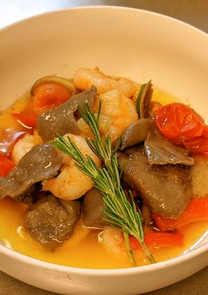 里山のキノコ　コムラサキシメジ-レシピのメイン写真