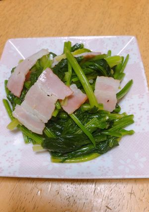 ほうれん草とベーコンのソテー-レシピのメイン写真