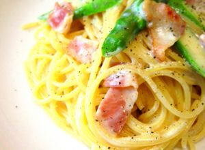アスパラとベーコンのクリームパスタ-レシピのメイン写真