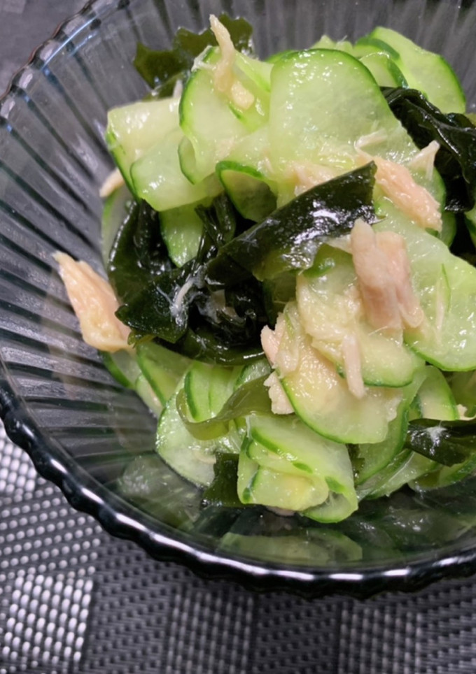 寿司酢と乾燥ワカメで☆胡瓜とツナの酢の物-レシピのメイン写真