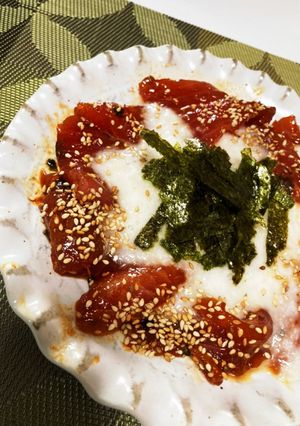 韓国風まぐろの山かけ-レシピのメイン写真