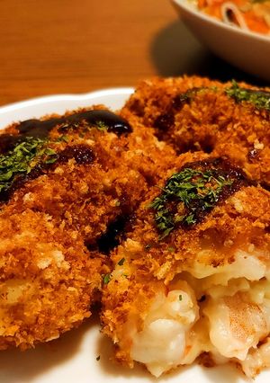 ベルギー風!揚げない海老クリームコロッケ-レシピのメイン写真