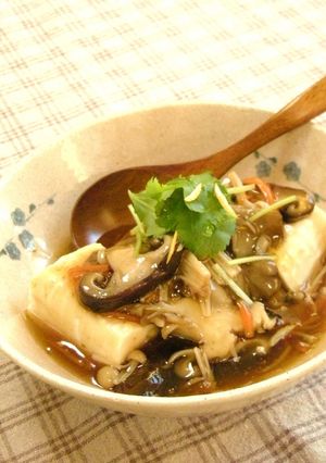 きのこのあんかけ豆腐☆柚子こしょう味-レシピのメイン写真