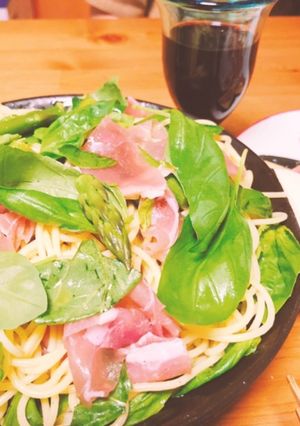 生ハムとバジルの冷製パスタ-レシピのメイン写真