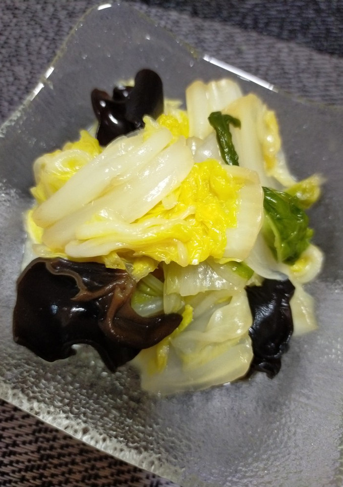 さっぱり美味しい木耳と白菜の辛子酢の物-レシピのメイン写真