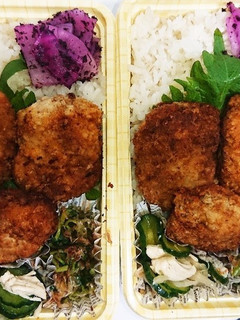 【夫婦弁当62】豚こまカツとササミポン酢-レシピのメイン写真