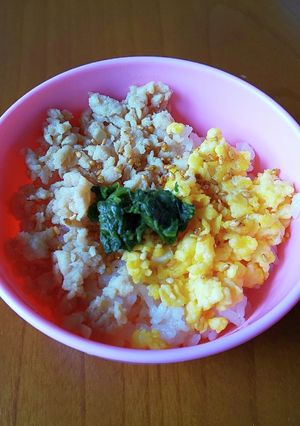 鶏そぼろと卵の二色丼-レシピのメイン写真