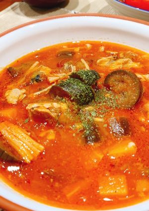 濃厚！鶏むね肉とナス、サバのトマト煮込み-レシピのメイン写真