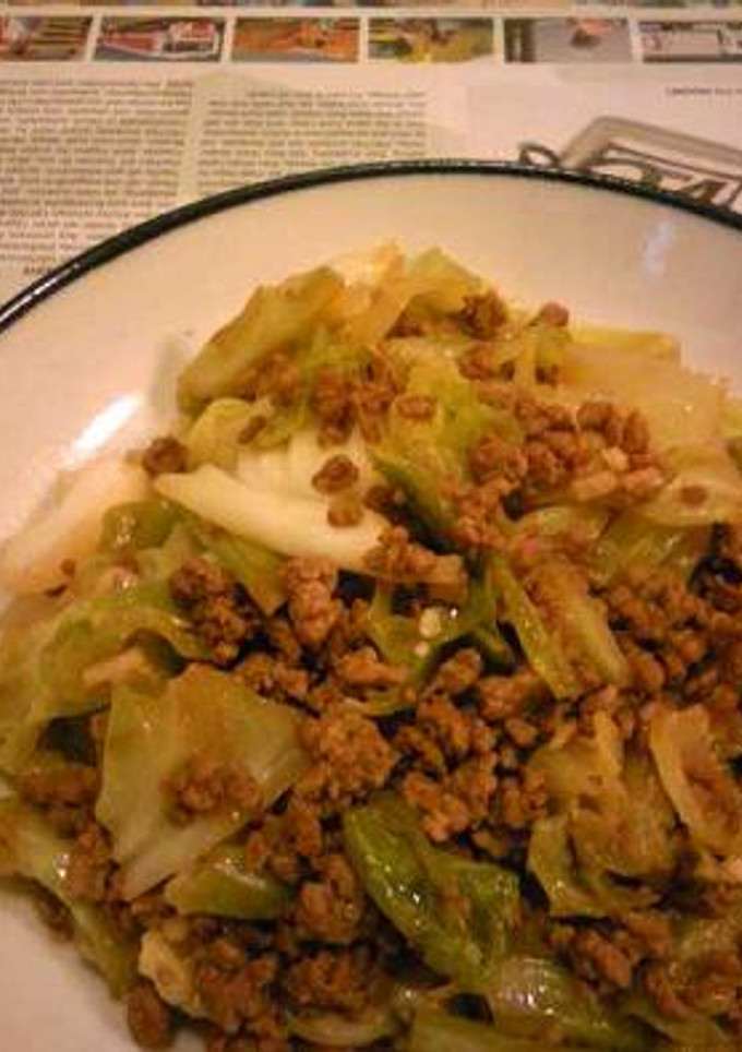 キャベツとひき肉の旨辛炒め♪-レシピのメイン写真