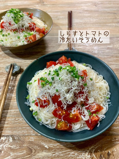しらすとトマトの冷たいそうめん-レシピのメイン写真