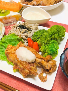 チキン竜田・冷たい蕎麦で夏ご飯-レシピのメイン写真