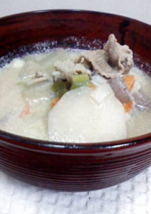 いつもの豚汁を豆乳豚汁にしてみて♪-レシピのメイン写真