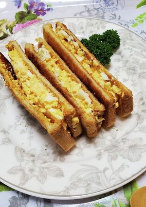 万能卵のフィリングのトーストサンド-レシピのメイン写真