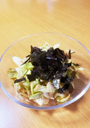 簡単おつまみ 梅海苔キャベツ-レシピのメイン写真