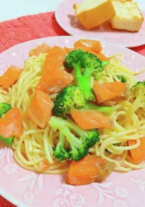 サーモンとブロッコリーの和風パスタ-レシピのメイン写真