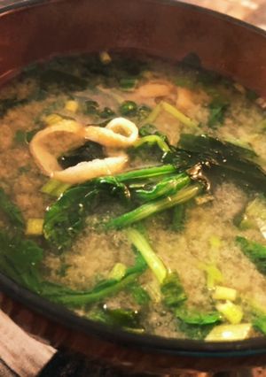 超簡単☆即席みそ汁＋茹で野菜-レシピのメイン写真