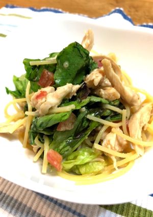 冷製☆明太子とチキンの梅しそパスタ-レシピのメイン写真