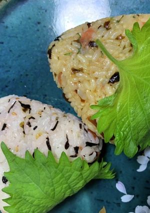 おにぎり　しそおにぎり　昆布　梅干し-レシピのメイン写真