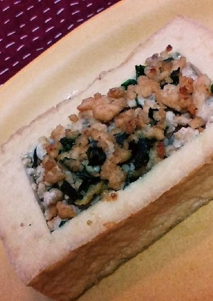 厚揚げを棺桶にするぜ！鶏肉そぼろをイン☆-レシピのメイン写真