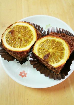 オレンジのせブラウニー-レシピのメイン写真