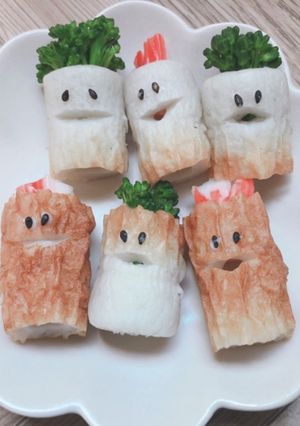 お弁当に可愛い竹輪星人-レシピのメイン写真