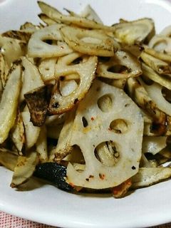 ごぼうと蓮根のにんにく炒め-レシピのメイン写真