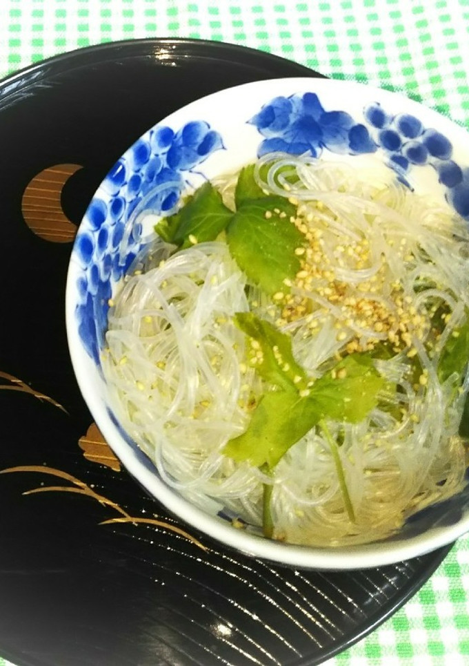 ずぼらさん用☆春雨と三つ葉の胡麻あえ-レシピのメイン写真