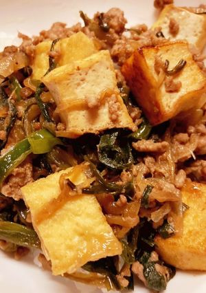 厚揚げ入りニラそぼろ丼-レシピのメイン写真