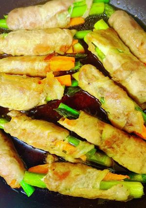簡単！アスパラにんじん摘果メロンの肉巻き-レシピのメイン写真