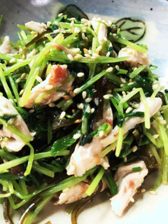 さっぱり梅ゴマ風味♡豆苗ささみサラダ-レシピのメイン写真
