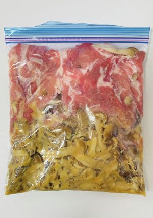 【下味冷凍】豚肉ときのこの生姜味噌-レシピのメイン写真