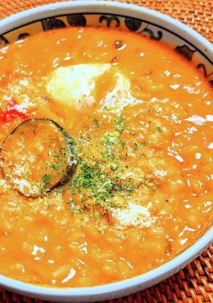 トマト煮込みでトマトクリームリゾット-レシピのメイン写真