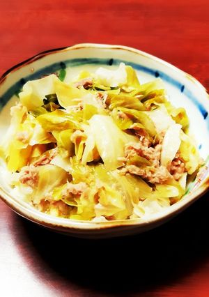 簡単◎キャベツとツナのレンジ蒸し-レシピのメイン写真