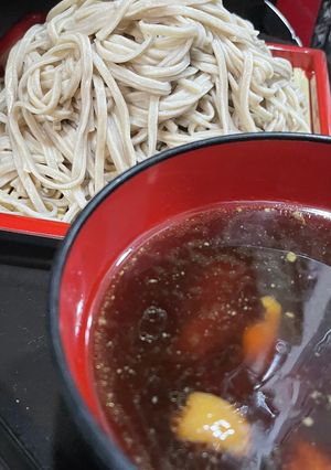 焼き鳥缶でなんちゃって「鶏せいろ蕎麦」-レシピのメイン写真