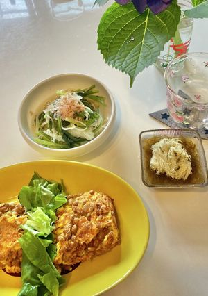 低糖質 納豆のオムレツ 熱いうちに！-レシピのメイン写真