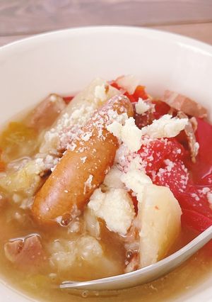 野菜スープアレンジ-レシピのメイン写真