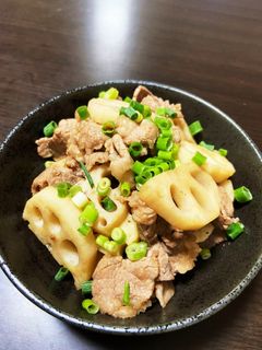 牛肉とれんこんの甘辛炒め-レシピのメイン写真