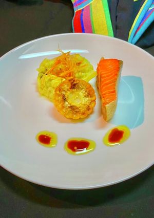焼き鮭アボカドカリフラワー揚げ焼コーン-レシピのメイン写真