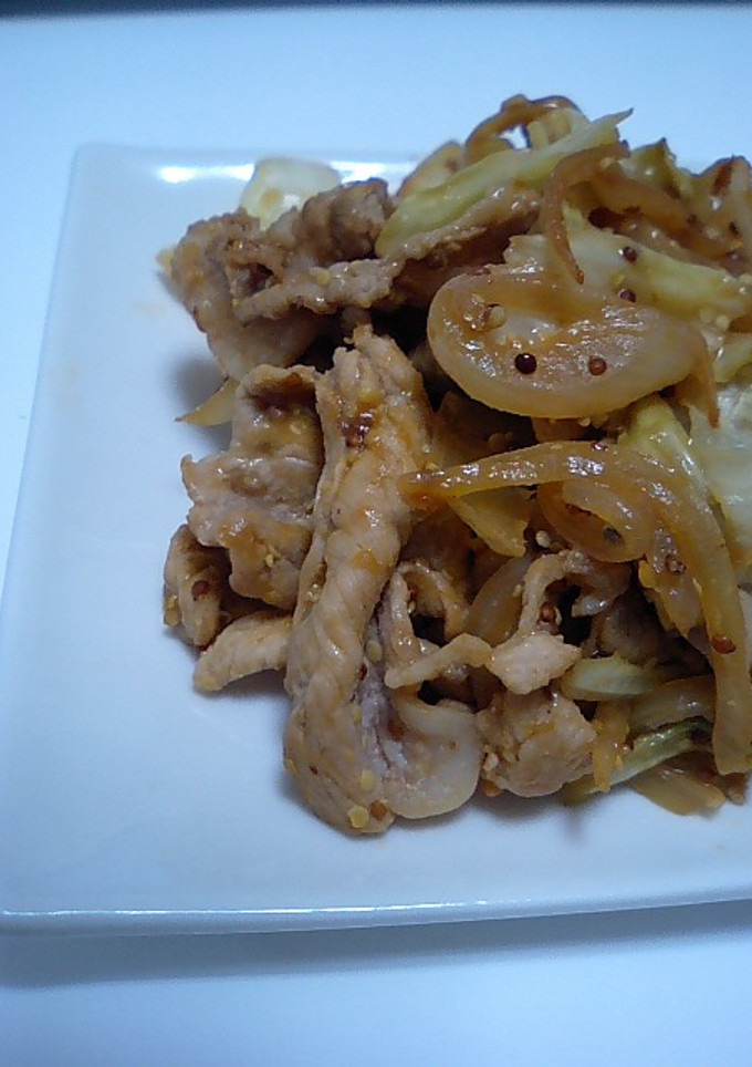 豚肉と野菜のマスタード炒め-レシピのメイン写真