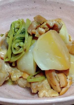 鶏肉とかぶのオイスターバター煮-レシピのメイン写真