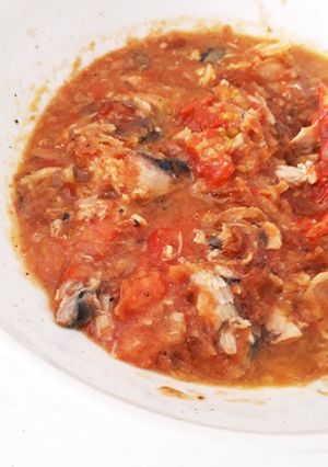 サバ缶と冷凍トマトの中華味-レシピのメイン写真