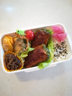 ピーマンの肉詰め 高校生のお弁当6/7-レシピのメイン写真