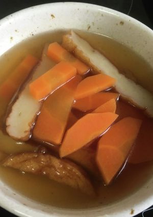 人参とさつま揚げの醤油煮-レシピのメイン写真