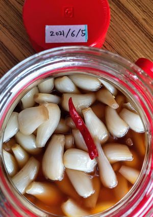 黒砂糖のらっきょう漬け-レシピのメイン写真