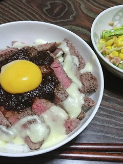 失敗しない牛ステーキローストビーフ丼-レシピのメイン写真