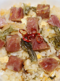明宝ハムジャーキーと乾燥漬物で炊き込み飯-レシピのメイン写真