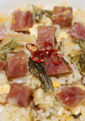 明宝ハムジャーキーと乾燥漬物で炊き込み飯-レシピのメイン写真