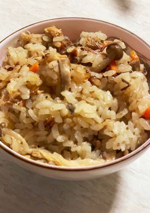 サバ缶とキノコのご飯-レシピのメイン写真