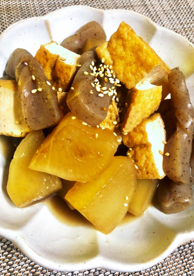 大根こんにゃく厚揚げの煮物-レシピのメイン写真