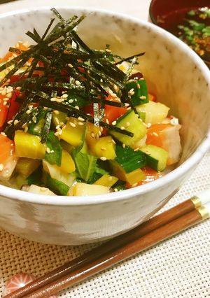 糖尿病レシピ：彩(サイ)コロ丼-レシピのメイン写真
